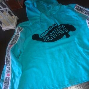 Chubby Mermaid 🩷 blue top Girls Sz m